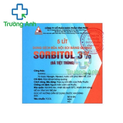 Sorbitol 3% Vinphaco - Dung dịch rửa nội soi bàng quang